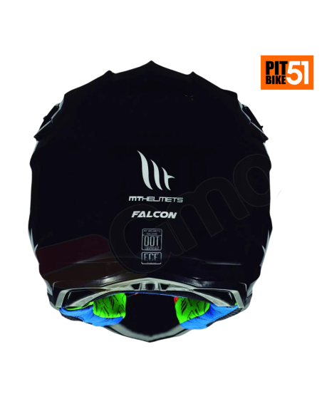 Kask motocyklowy enduro MT Helmets Falcon czarny połysk