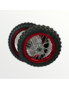 Koła 12/14' komplet aluminiowe czerwone