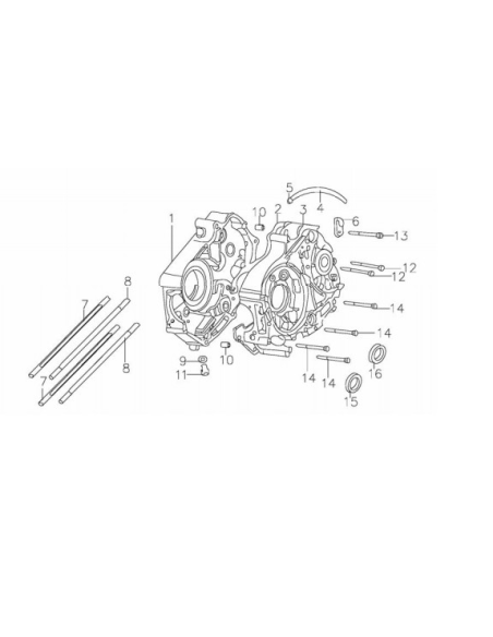 Karter silnika prawy pitbike 140 MRF