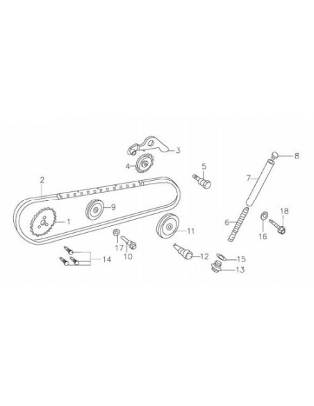 Sprężyna do napinacza rozrzadu pitbike 140 MRF