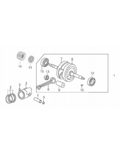Sworzeń wału korbowego pitbike 140 MRF 2