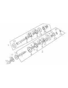 Łożysko skrzyni biegów 6001/P6 pitbike 140 MRF 2