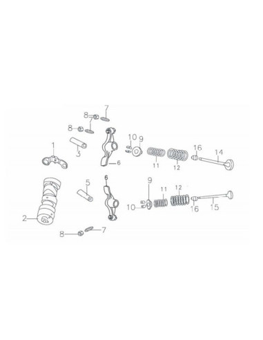 Mechanizm dekompresatora pitbike 140 MRF