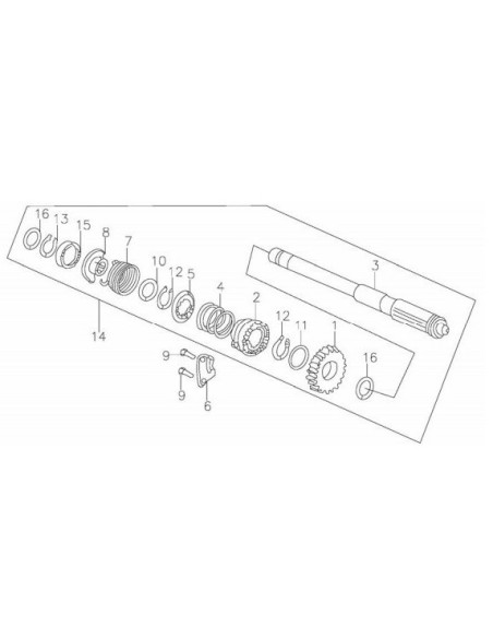 Sprężyna wałka startera pitbike 140 MRF