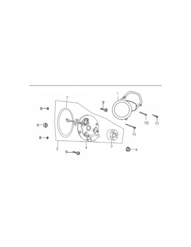 Śruba lewej pokrywy silnika M6x28 pitbike 140 MRF