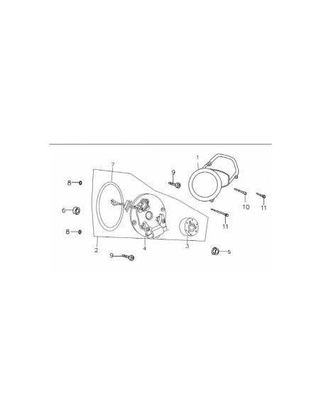 Śruba lewej pokrywy silnika M6x28 pitbike 140 MRF