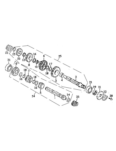 Łożysko skrzyni biegów 6203 pitbike 120 MRF