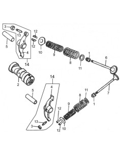 Zamki z talerzykami zaworowymi pitbike 120 MRF 2