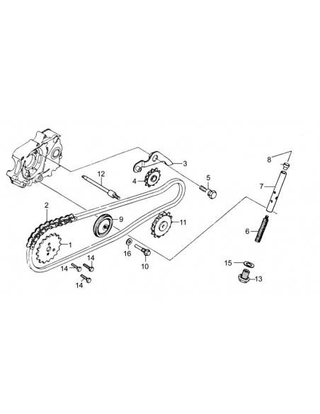Zębatka napędu pompy oleju pitbike 120 MRF