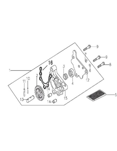Pompa oleju pitbike 170 MRF