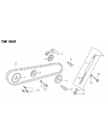Napinacz rozrządu pitbike 140 MRF