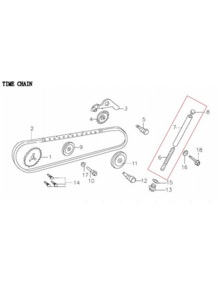 Napinacz rozrządu pitbike 140 MRF