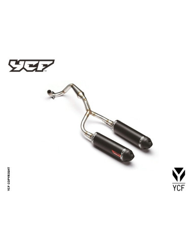 Wydech podwójny RACING pitbike PilotSM150 YCF