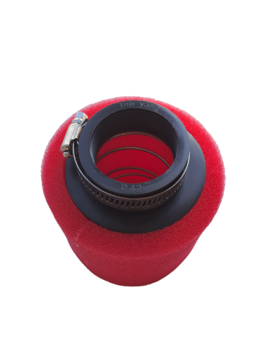 Filtr powietrza 42mm prosty czerwony MRF