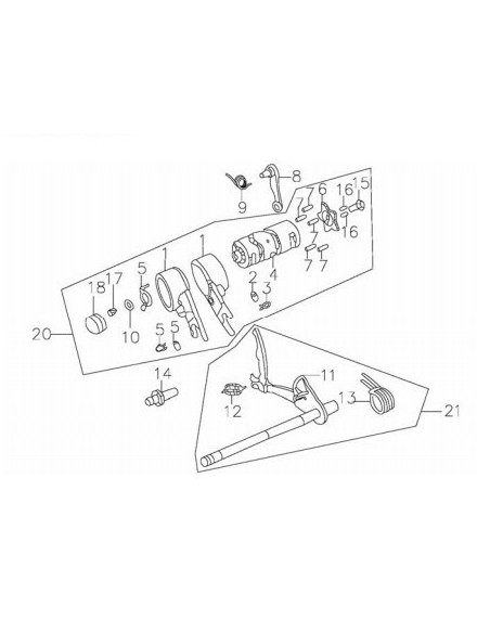 Trzpień zabezpieczający widełki w wałku krzywkowym pitbike 140 MRF