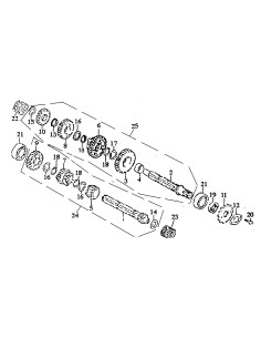 Śruba zębatki zdawczej pitbike 120 MRF 2