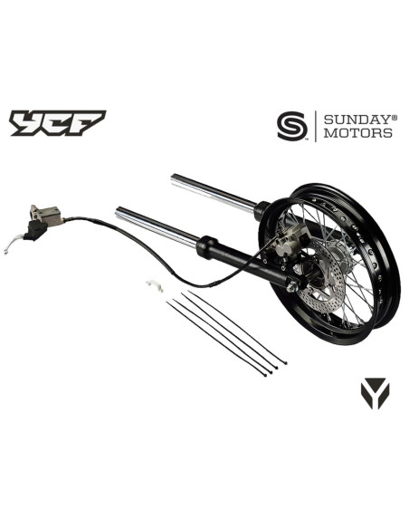 Zestaw przód felga-hamulec-lagi komplet FLAT TRACK YCF