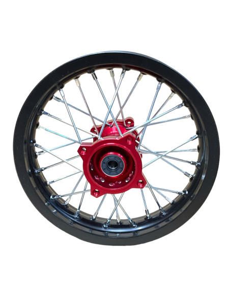 Felgi 14/12' aluminiowe CNC czerwone pitbike MRF