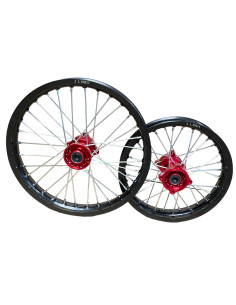 Felgi 17/14' aluminiowe CNC czerwone pitbike MRF